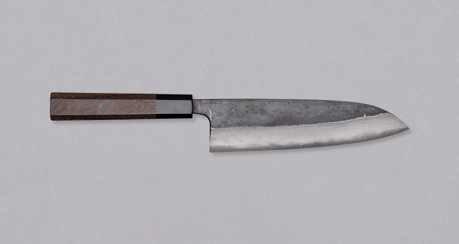 Kumokage Santoku Aogami #2 Kuro-uchi Damascus 180mm