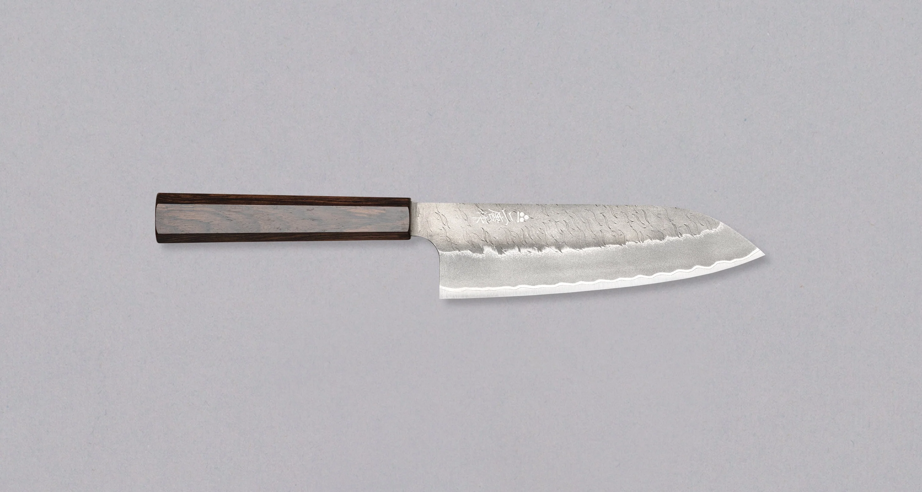 Nigara Santoku Aogami Super Migaki Tsuchime 180mm