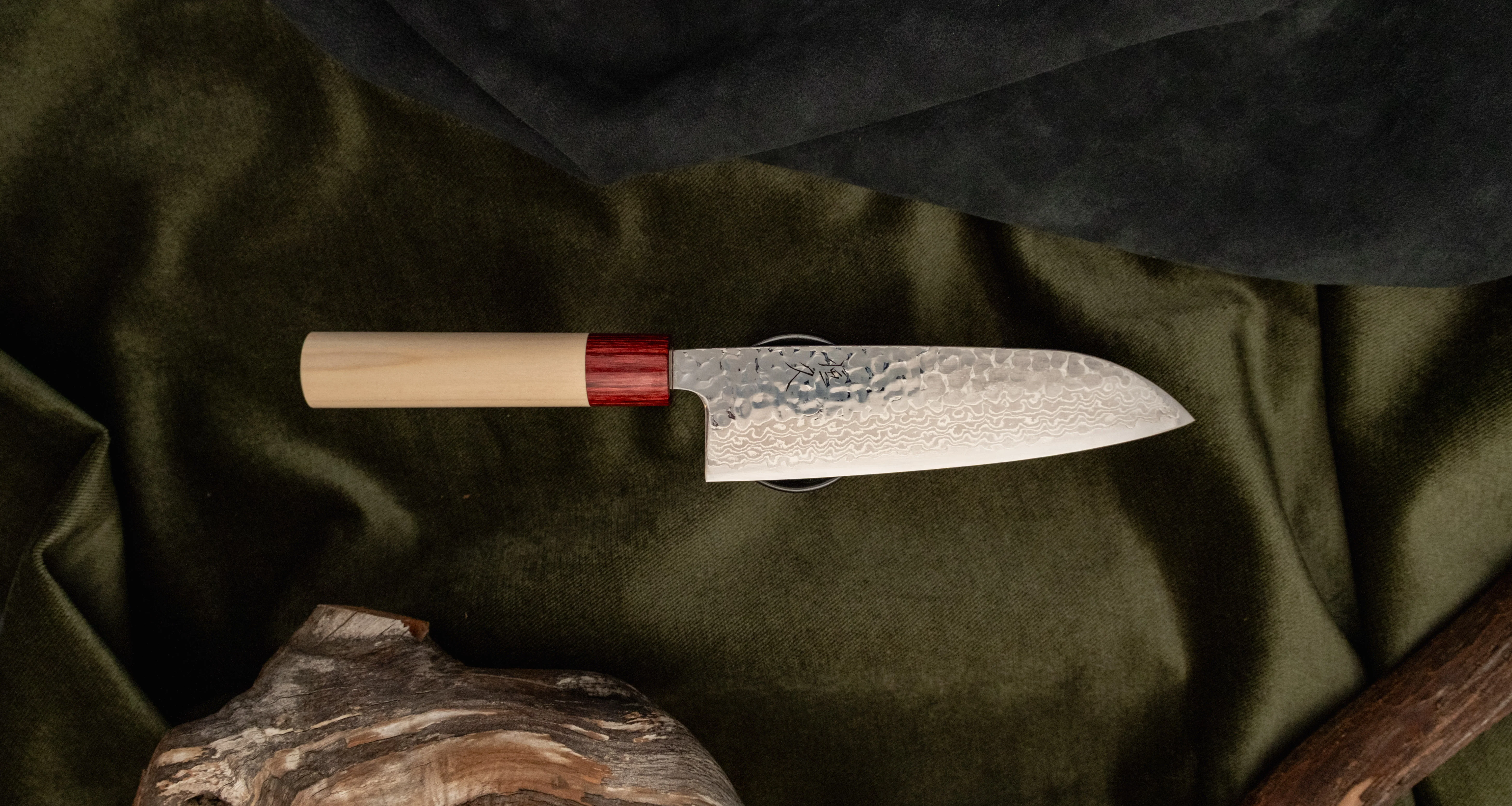 Tsunehisa Santoku Ginsanko Geppaku Damascus 170mm